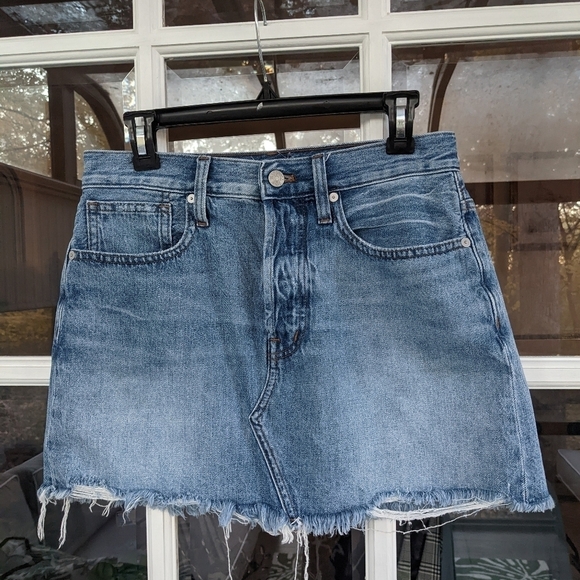MADEWELL Rigid A-Line Denim Mini Skirt Size Small 26 - Picture 2 of 5